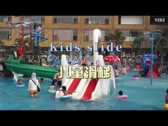 फाइबरग्लास बच्चों के पानी की स्लाइड, बाहरी पूल पानी की स्लाइड सुरक्षा ऊंचाई के साथ बच्चों के लिए